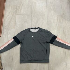 Nike Heather Gray Sweatshirt with Black Trim